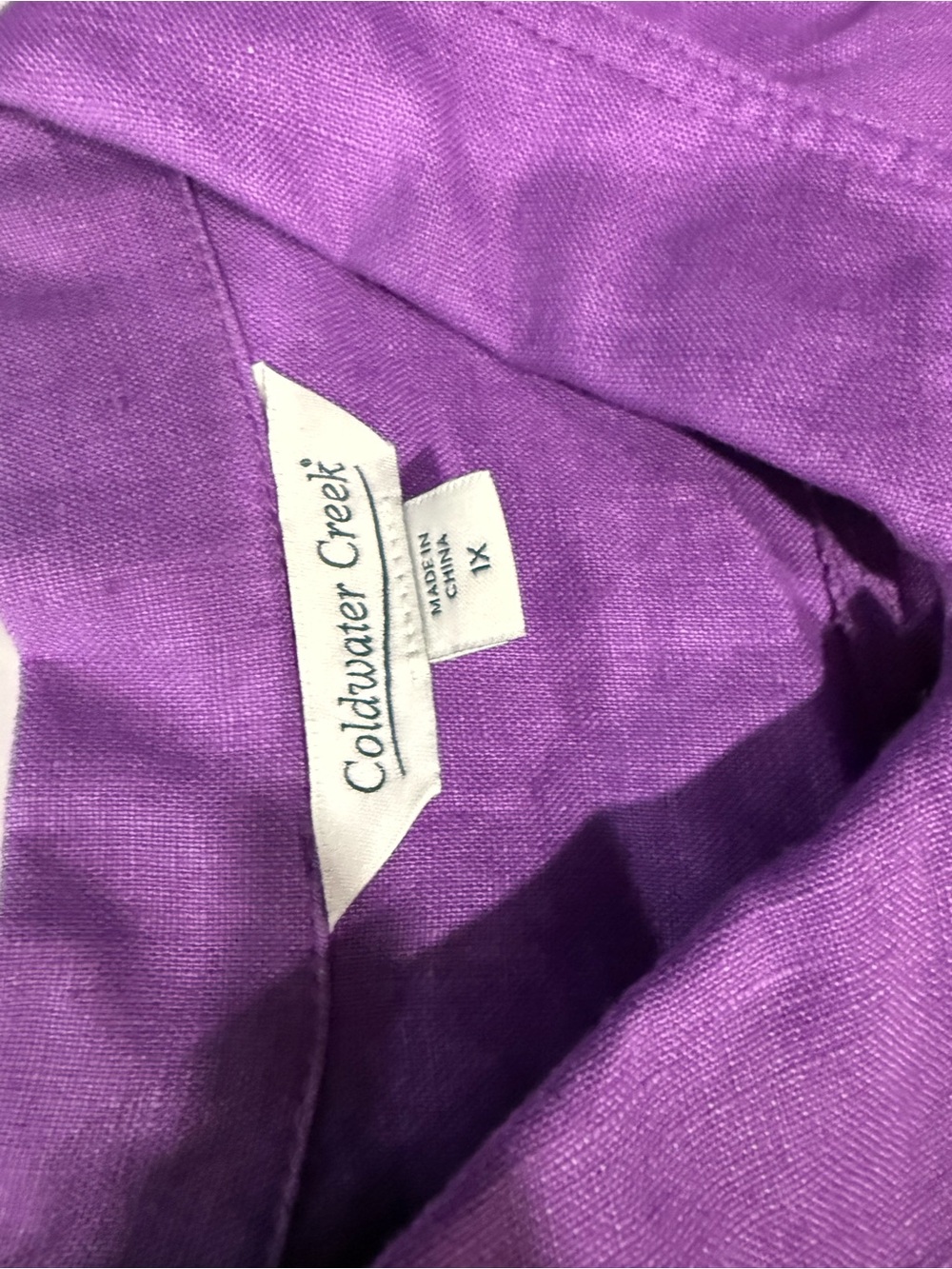 Coldwater Creek Purple Button-Front Jacket - Picture 2 of 2